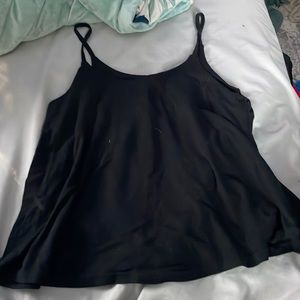 Black flowy tank